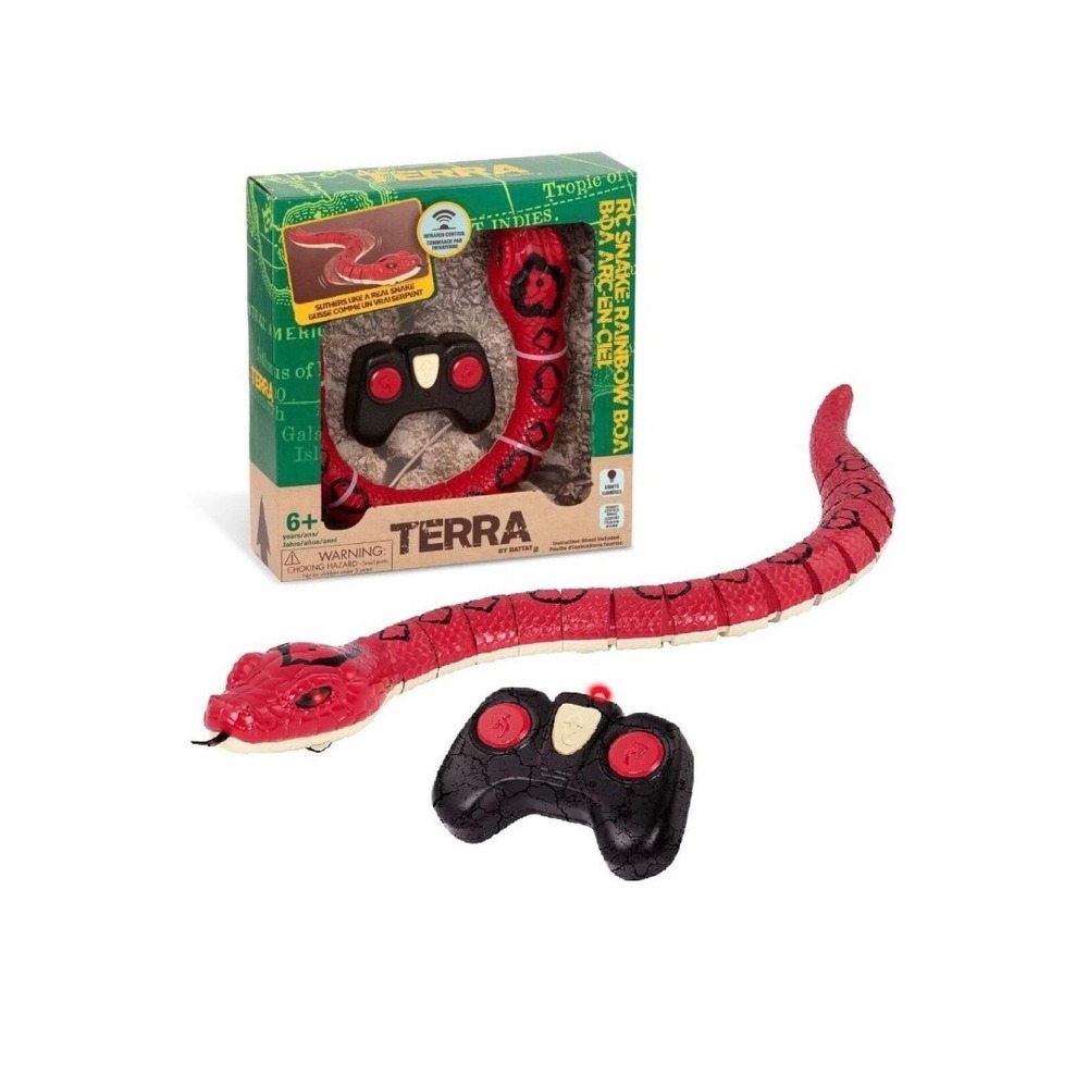 Terra RC Snake Rainbow Boa Kids OS Red New Infrared Remote Control Toy
